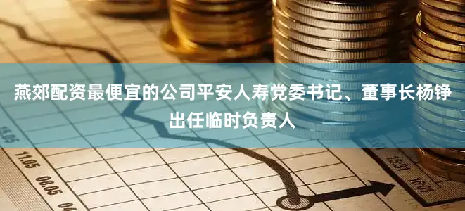 燕郊配资最便宜的公司平安人寿党委书记、董事长杨铮出任临时负责人
