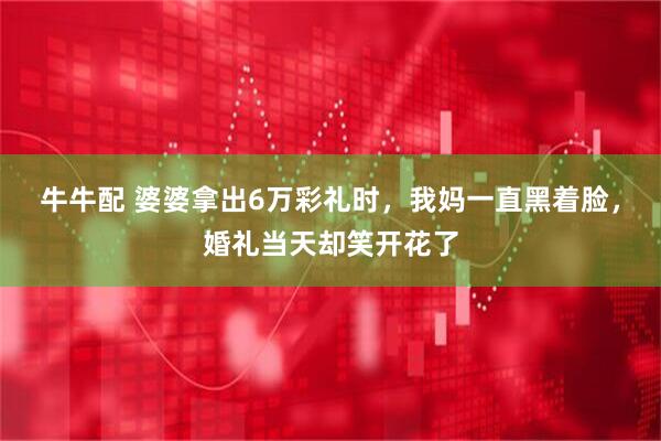 牛牛配 婆婆拿出6万彩礼时，我妈一直黑着脸，婚礼当天却笑开花了